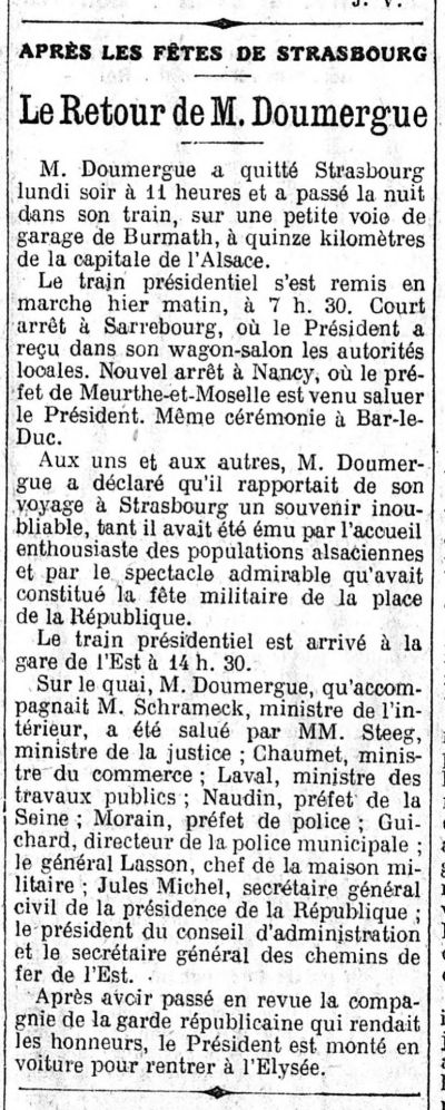 Le Gaulois du 03 juin 1925 Source: Gallica. bnf.fr