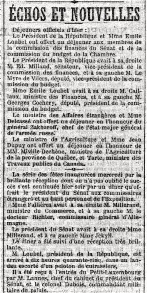 Le Petit Parisien du 01-07-1900 Gallica.bnf.fr