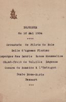 Déjeuner du 16 mai 1934 Présidence de la République